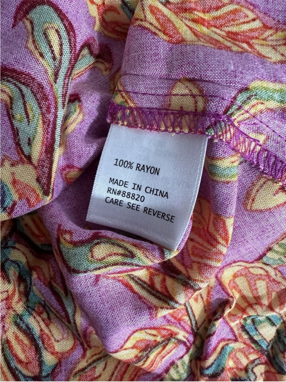 NEW Jones New York Size 2X Short Sleeve Pink Floral Top Tunic Back Button Rayon - Picture 6 of 8